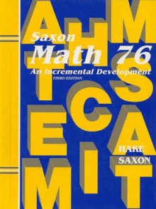 Saxon Math 7/6: Student Edition 2002 - Saxon Publishers