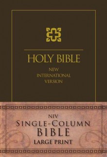 Single-Column Large Print Bible-NIV - Zondervan Publishing