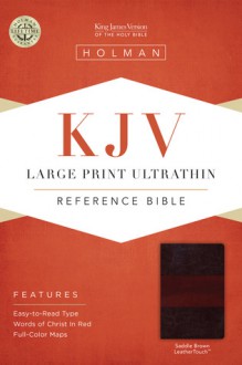 KJV Large Print Ultrathin Reference Bible, Saddle Brown LeatherTouch - Holman Bible Publisher