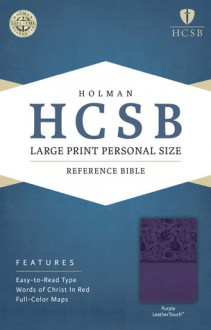 HCSB Large Print Personal Size Bible, Purple LeatherTouch - Holman Bible Publisher