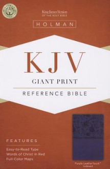 KJV Giant Print Reference Bible, Purple LeatherTouch Indexed - Holman Bible Publisher