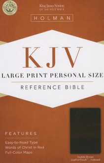 KJV Large Print Personal Size Reference Bible, Saddle Brown LeatherTouch Indexed - Holman Bible Publisher