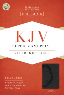 KJV Super Giant Print Reference Bible, Charcoal LeatherTouch - Holman Bible Publisher