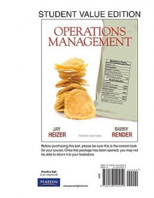 Operations Management, Student Value Edition (Loose-Leaf) - Jay H. Heizer, Barry Render