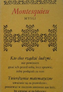 Myśli - Karol Ludwik Monteskiusz