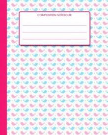 Composition Notebook: 8x10 - Pink and Blue Lovebirds Cover from Scrawlables.com - NOT A BOOK