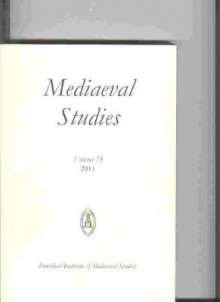 Mediaeval Studies 73 (2011) - Jonathan Black