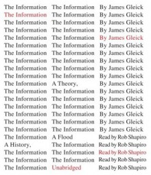 The Information: A History, a Theory, a Flood - James Gleick, Rob Shapiro