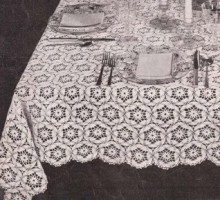 Daisy Motif Lunch Cloth Tablecloth Crochet Pattern - The Crochet Kid