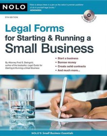 Legal Forms for Starting & Running a Small Business [With CDROM] - Fred S. Steingold