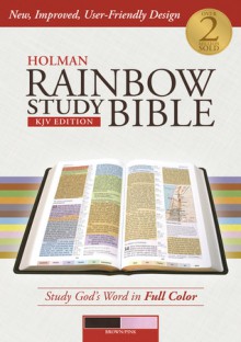 Holman Rainbow Study Bible: KJV Edition, Brown/Pink LeatherTouch - Holman Bible Publisher