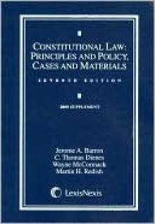 Constitutional Law - Jerome Barron, Wayne McCormack, Martin Redish, C. Dienes