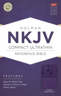 NKJV Compact Ultrathin Bible, Purple LeatherTouch - Holman Bible Publisher