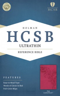 HCSB Ultrathin Reference Bible, Pink LeatherTouch - Holman Bible Publisher