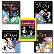 Funny Bones 5 Books Set Collection By Janet and Allan Ahlberg (FunnyBones, The Black Cat , The Ghost Train, The Pet Shop, Bumps in the Night) - Janet and Allan Ahlberg