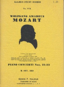 Piano Concerti Nos. 21-22, K 467, 482 (Kalmus Study Scores No. 978) - Wolfgang Amadeus Mozart