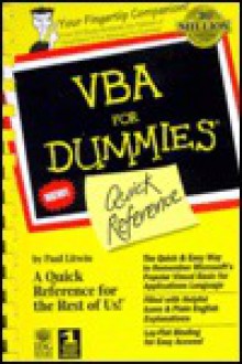 VBA for Dummies Quick Reference - Dummies Technology Press