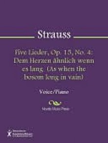 Five Lieder, Op. 15, No. 4 - Richard Strauss