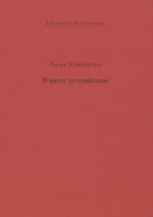 Wiersze przemilczane - Anna Kamieńska