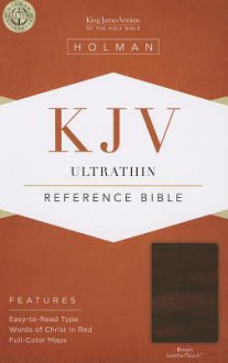 KJV Ultrathin Reference Bible, Brown LeatherTouch - Holman Bible Publisher