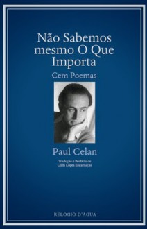 Não Sabemos mesmo O Que Importa - Paul Celan,Gilda Lopes Encarnação