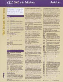 CPT 2012 Express Reference Coding Card Pediatrics - American Medical Association