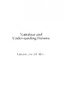 Narrative and Understanding Persons - Daniel D. Hutto