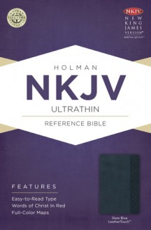 NKJV Ultrathin Reference Bible, Slate Blue LeatherTouch - Holman Bible Publisher