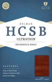 HCSB Ultrathin Reference Bible, Brown LeatherTouch Indexed - Holman Bible Publisher