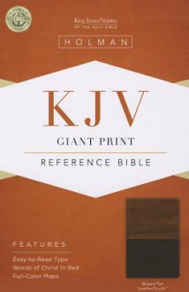 KJV Giant Print Reference Bible, Brown/Tan LeatherTouch - Holman Bible Publisher