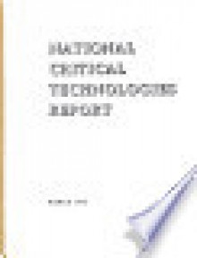 National Critical Technologies Report 1995 - DIANE Publishing Company