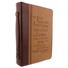 Two-tone Bible / Book Cover - Jeremiah 29:11 (Large) - Christian Art Gifts