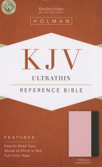 KJV Ultrathin Reference Bible, Pink/Brown LeatherTouch - Holman Bible Publisher