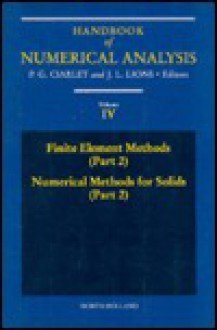 Handbook of Numerical Analysis - Philippe G. Ciarlet