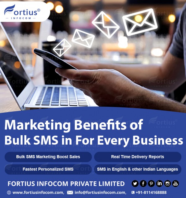 Marketing Benefits of Bulk SMS in for Every Business from Fortius Infocom