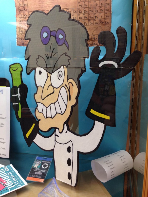 Close up of the mad scientist
