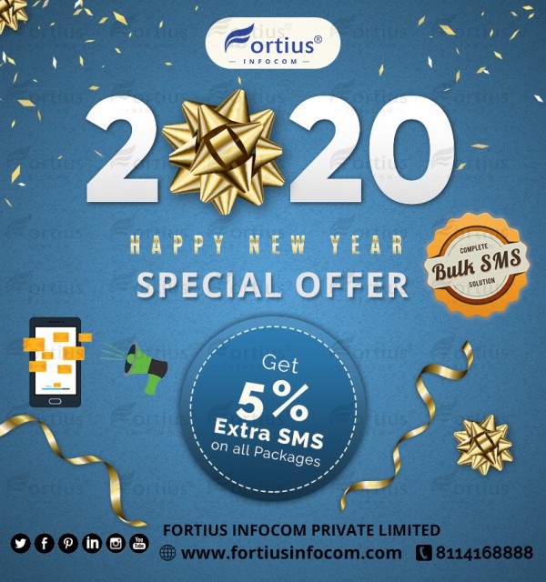 New Year Special 5% Extra SMS Offer on Bulk SMS