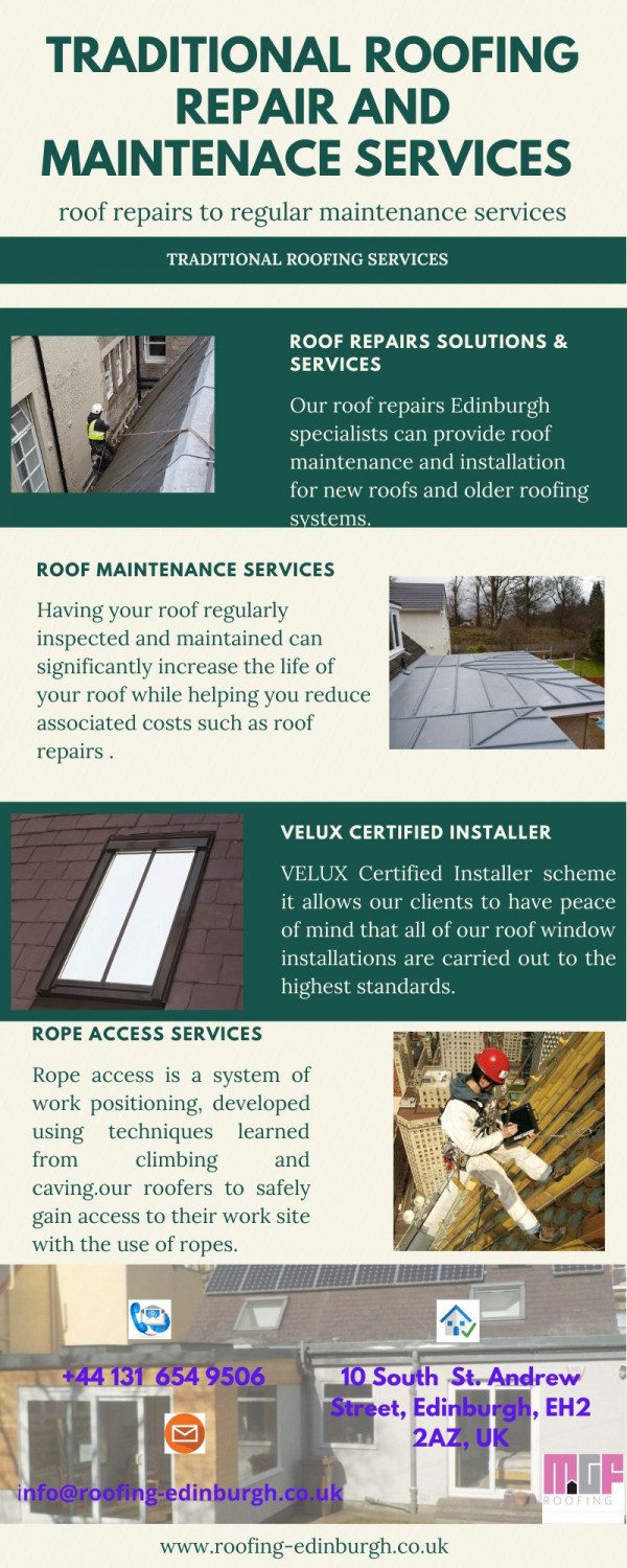 Traditional Roofing Repair And Maintance Services