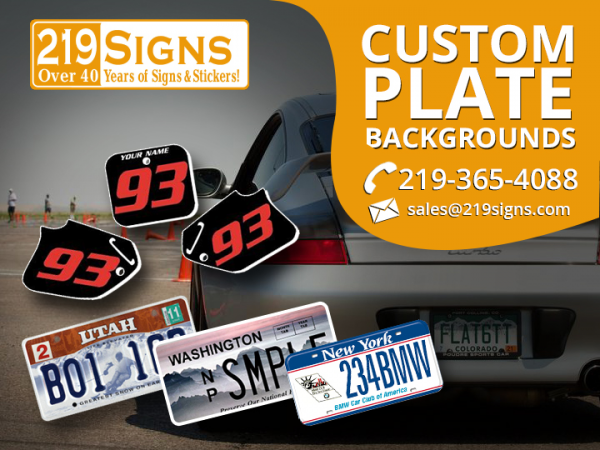 Custom Plate Background Sign