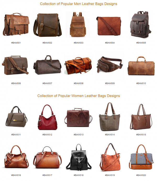 Men and Women Leather Bags