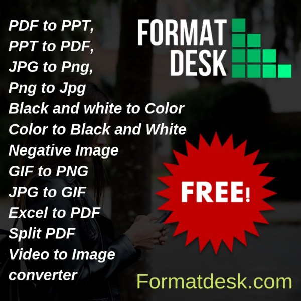 PDF to PPT, PPT to PDF, JPG to Png, Png to Jpg