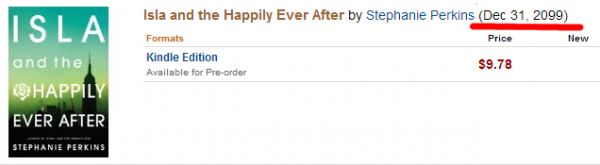 I can't wait to get my hands on Isla and the Happily Ever After in 86 years. :') 