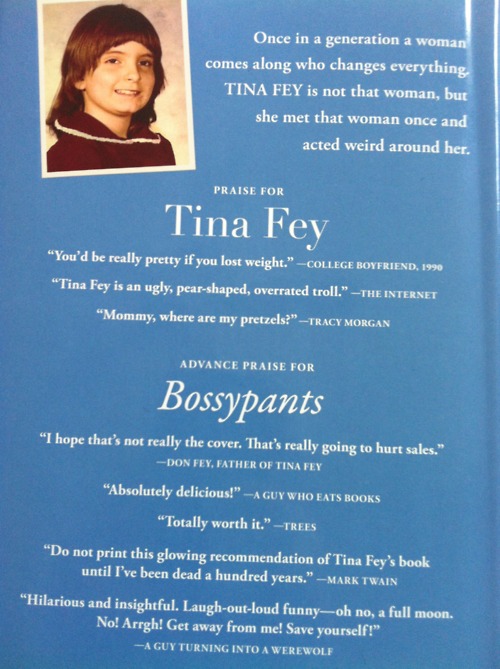 Back cover of "Bossypants".