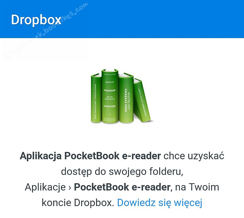 PocketBook Reader z usługą Dropbox