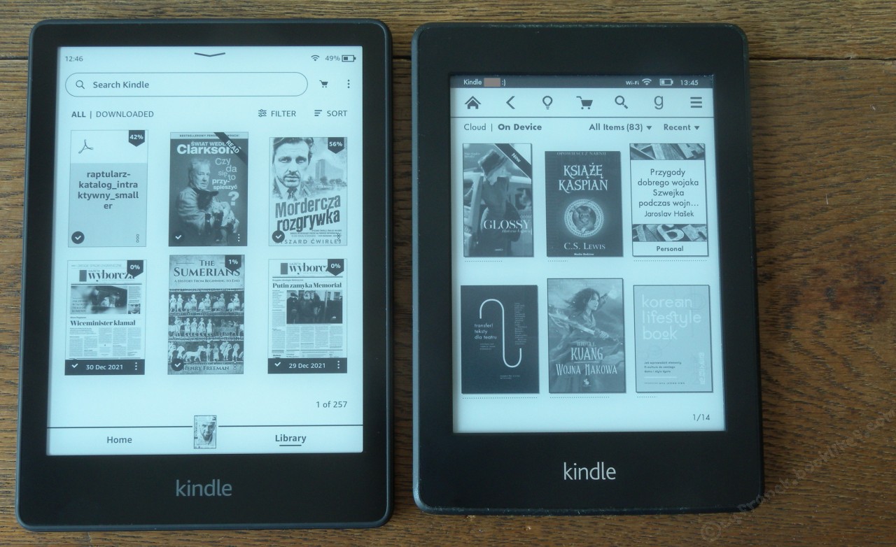 Kindle Paperwhite VS Bookeen Saga 