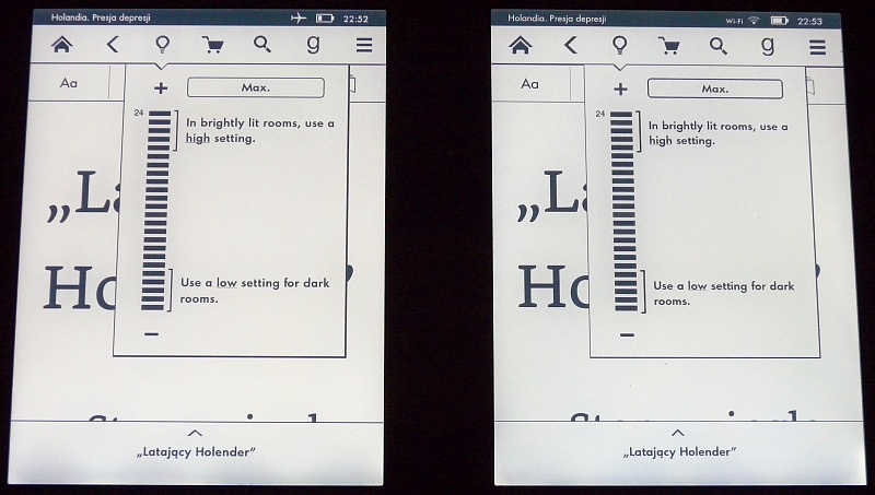 Oświetlenie w Kindle Paperwhite 2 i Kindle Paperwhite 3