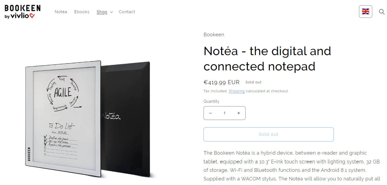 Notéa - the digital and connected notepad – Bookeen