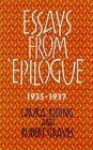 Essays From "Epilogue," 1935 1937 - Robert Graves, Mark Jacobs