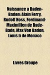 Naissance Baden-Baden - Livres Groupe