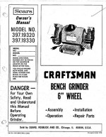 1978 Craftsman 397.19320 & 397.19330 6-inch Bench Grinders Instructions - Misc